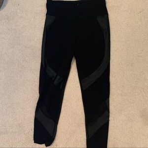 Sweaty Betty The Power Leggings Black Shine 7/8 Length Size Small